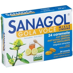 Sanagol Throat Voice Honey Lemon Candy 60g