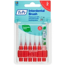TePe Interdental Brush Size 2 Red 6Pieces