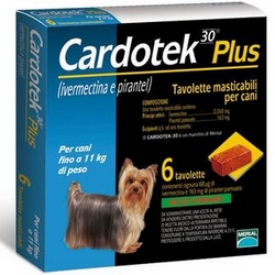 Image of Cardotek 30 Plus Azzurro 6 Tavolette Masticabili Cani 11kg