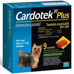 Image of Cardotek 30 Plus Azzurro 9 Tavolette Masticabili Cani 11kg