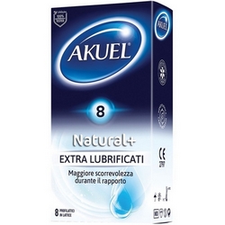 Akuel Natural Extra Lubricated 8 Condoms