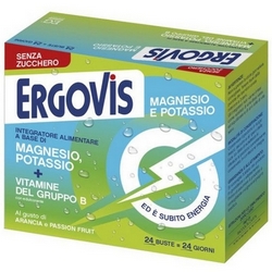 Ergovis Magnesio e Potassio Vitamine Gruppo B Senza Zucchero 24 Bustine 156g