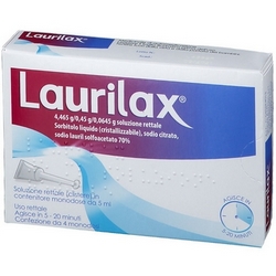 Laurilax Soluzione Rettale Monodose 4x5mL - Pagina prodotto: https://www.farmamica.com/store/dettview.php?id=10695