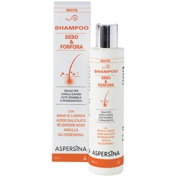 Aspersina Shampoo Sebum and Dandruff 200mL - Product page: https://www.farmamica.com/store/dettview_l2.php?id=10792