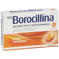 Neoborocillina Antiseptic Oropharyngeal Orange Pads - Product page: https://www.farmamica.com/store/dettview_l2.php?id=10888