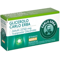 Glycerol Carlo Erba Adults Suppositories 18x2250mg - Product page: https://www.farmamica.com/store/dettview_l2.php?id=10965