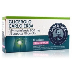 Glycerol Carlo Erba Early Childhood Suppositories 12x900mg - Product page: https://www.farmamica.com/store/dettview_l2.php?id=10967
