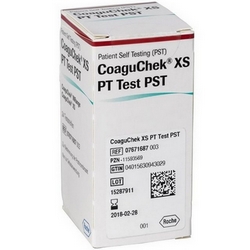 CoaguCheck XS PT 6 Test Strips - Product page: https://www.farmamica.com/store/dettview_l2.php?id=11166