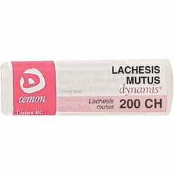 Lachesis Mutus 200CH Globuli CeMON - Pagina prodotto: https://www.farmamica.com/store/dettview.php?id=11494