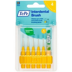TePe Interdental Brush 4 Yellow 6Pieces - Product page: https://www.farmamica.com/store/dettview_l2.php?id=11573