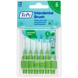 TePe Interdental Brush 5 Green 6Pieces - Product page: https://www.farmamica.com/store/dettview_l2.php?id=11574