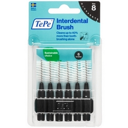 TePe Interdental Brush Size 8 Black 6Pieces - Product page: https://www.farmamica.com/store/dettview_l2.php?id=11577