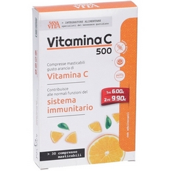 Sanavita Vitamina C Compresse Masticabili 45g - Pagina prodotto: https://www.farmamica.com/store/dettview.php?id=11722
