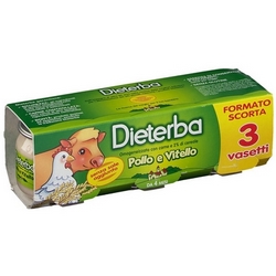 Dieterba Chicken-Veal Homogenized 3x80g - Product page: https://www.farmamica.com/store/dettview_l2.php?id=11740