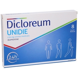 Dicloreum Unidie Medicated Plasters 8x136mg - Product page: https://www.farmamica.com/store/dettview_l2.php?id=11818