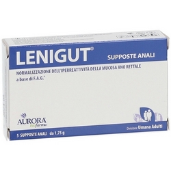 Lenigut Anal Suppositories 8g - Product page: https://www.farmamica.com/store/dettview_l2.php?id=12032