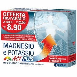 Magnesio e Potassio ACT Plus Bustine 70g - Pagina prodotto: https://www.farmamica.com/store/dettview.php?id=12089