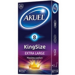 Akuel KingSize Extra Large 8 Profilattici - Pagina prodotto: https://www.farmamica.com/store/dettview.php?id=12118