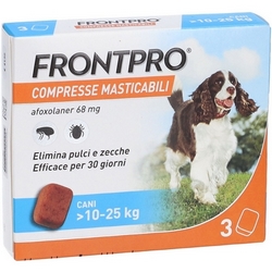 Frontpro Dogs 10-25kg Chewable Tablets - Product page: https://www.farmamica.com/store/dettview_l2.php?id=12283