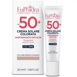 EuPhidra Coloured Anti-Aging Face Very High Protection Sun Cream SPF50 30mL - Product page: https://www.farmamica.com/store/dettview_l2.php?id=12303