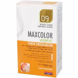 MaxColor Vegetal Dyes Hair 09 Natural Light Blond Ash 140mL - Product page: https://www.farmamica.com/store/dettview_l2.php?id=2263