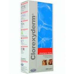 Clorexyderm Forte Shampoo 200mL - Pagina prodotto: https://www.farmamica.com/store/dettview.php?id=2829