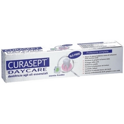 Curasept Daycare Strong Mint Toothpaste 75mL - Product page: https://www.farmamica.com/store/dettview_l2.php?id=4886