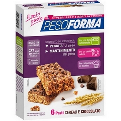 Pesoforma Barrette ai Cereali e Cioccolato 372g - Pagina prodotto: https://www.farmamica.com/store/dettview.php?id=5867