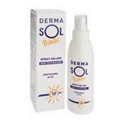 Dermasol Bimbi Spray Solare New Technology Protezione Alta SPF50 125mL - Pagina prodotto: https://www.farmamica.com/store/dettview.php?id=6104