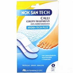 Nok San Tech Calli Cerotti Trasparenti con Acido Salicilico - Pagina prodotto: https://www.farmamica.com/store/dettview.php?id=6468