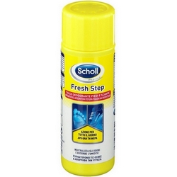 Scholl Talco Deodorante Piedi e Scarpe Fresh Step 75g - Pagina prodotto: https://www.farmamica.com/store/dettview.php?id=6520