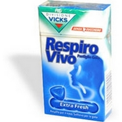 Vicks Respiro Vivo Extra Fresh Pastiglie 40g - Pagina prodotto: https://www.farmamica.com/store/dettview.php?id=7434