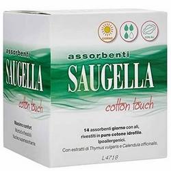 Saugella Cotton Touch Sanitary Towels Day - Product page: https://www.farmamica.com/store/dettview_l2.php?id=7671