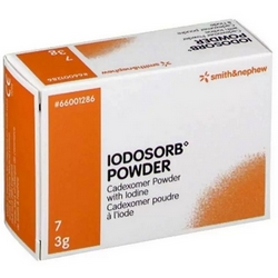 Iodosorb Powder Medicazione Antisettica 21g - Pagina prodotto: https://www.farmamica.com/store/dettview.php?id=7796