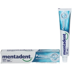 Mentadent Microgranuli Dentifricio 75mL - Pagina prodotto: https://www.farmamica.com/store/dettview.php?id=7844