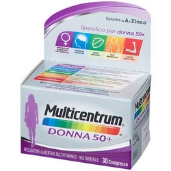Multicentrum Donna 50 Piu Compresse 49g - Pagina prodotto: https://www.farmamica.com/store/dettview.php?id=8126