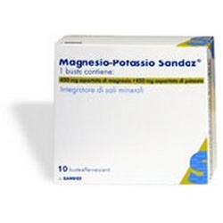 Magnesio-Potassio Sandoz Bustine 100g - Pagina prodotto: https://www.farmamica.com/store/dettview.php?id=8148