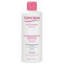 Topicrem Gentle Cleansing Water Face-Eyes 500mL - Product page: https://www.farmamica.com/store/dettview_l2.php?id=8302