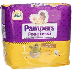 Pampers Pannolini Progressi 1 Newborn 2-5kg - Pagina prodotto: https://www.farmamica.com/store/dettview.php?id=8551