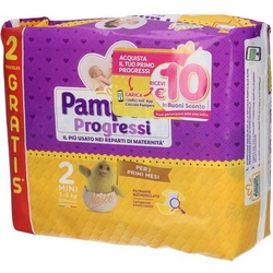 Pampers Pannolini Progressi 2 Mini 3-6kg - Pagina prodotto: https://www.farmamica.com/store/dettview.php?id=8568