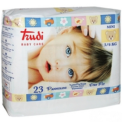 Trudi Baby Care Pannolini Mini 3-6kg - Pagina prodotto: https://www.farmamica.com/store/dettview.php?id=8772