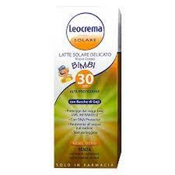 Leocrema Sun Milk Delicate Children SPF30 200mL - Product page: https://www.farmamica.com/store/dettview_l2.php?id=8897