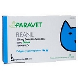 Paravet Fleanil Gatti 4x0,5mL - Pagina prodotto: https://www.farmamica.com/store/dettview.php?id=8904