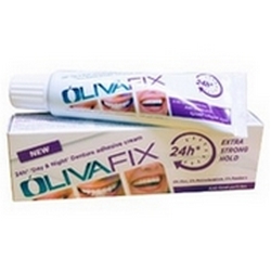 Olivafix Adhesive Cream for Dentures 40g - Product page: https://www.farmamica.com/store/dettview_l2.php?id=8919