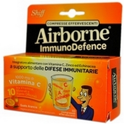 Airborne ImmunoDefence Orange Effervescent Tablets 44g - Product page: https://www.farmamica.com/store/dettview_l2.php?id=9032