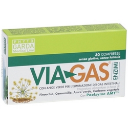 Via Gas Enzymes Tablets 13g - Product page: https://www.farmamica.com/store/dettview_l2.php?id=9475