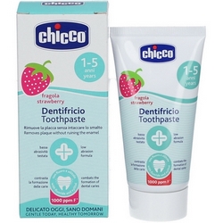 Chicco Strawberry Toothpaste 50mL - Product page: https://www.farmamica.com/store/dettview_l2.php?id=9864